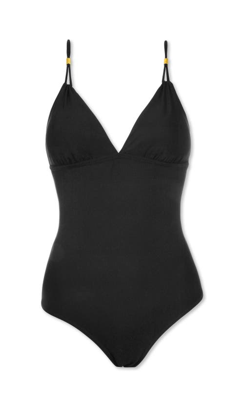 Helen Jon Lattice Back One-piece In Black