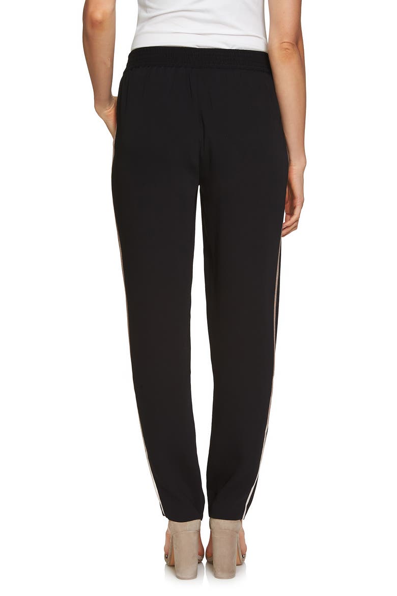 Metallic Stripe Pants, Alternate, color, RICH BLACK