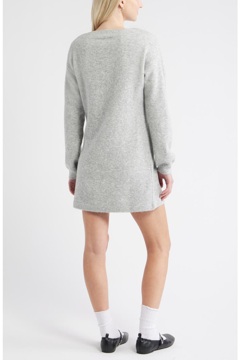 Sweater Minidress, Alternate, color, GREY SOFT HEATHER