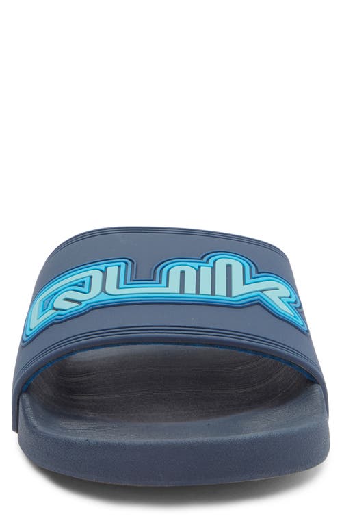 Quiksilver Rivi Wordmark Slide Sandal In Blue
