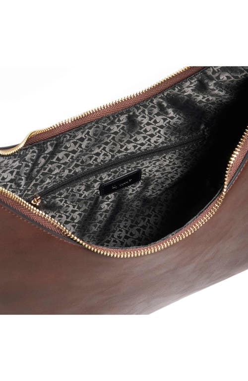Dune London Daintilies Faux Leather Shoulder Bag In Brown