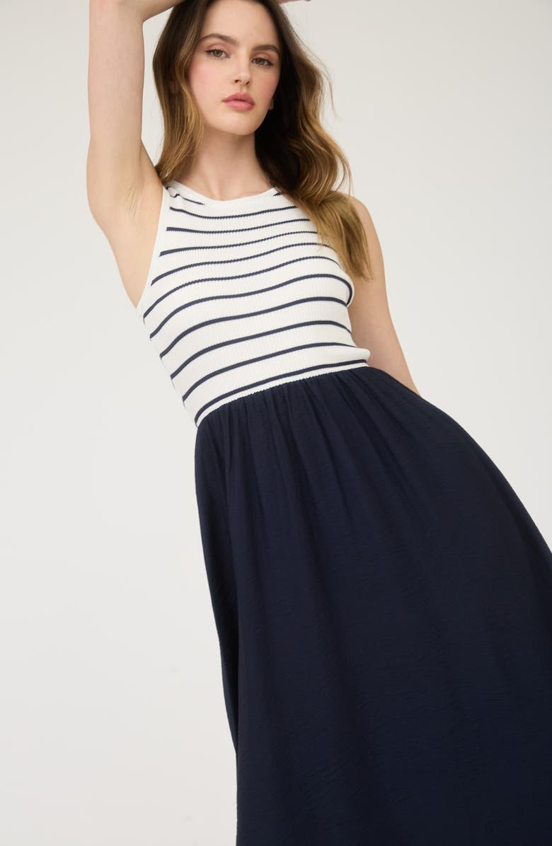 Blu Pepper Sleeveless Midi Dress, Alternate, color,