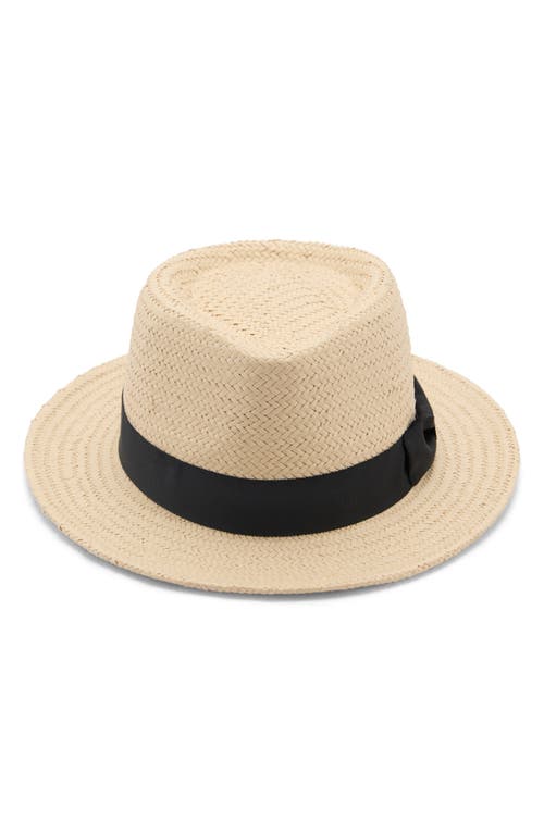 Mango Woven Straw Fedora In Neutral
