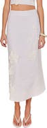 Endless Rose Crochet Flower Linen Maxi Skirt