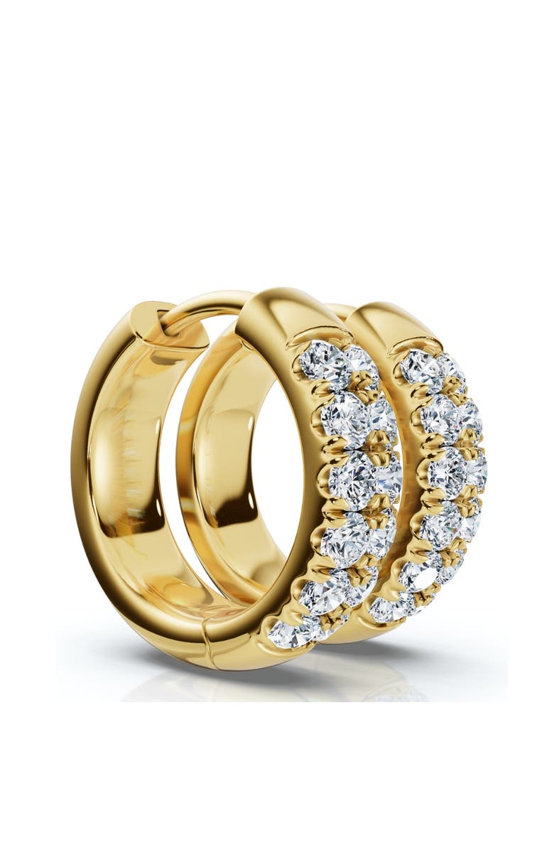 Bliss Diamond 5/8Ct Diamond Hoops 10k Gold Earrings Lab Grown 1/2" tall, Main, color, 10K Yellow Gold