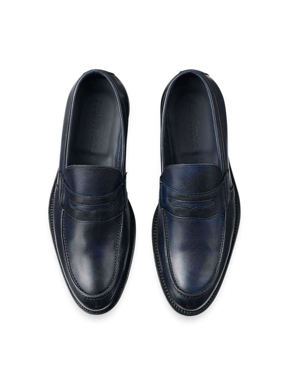 Paul Fredrick Eric Penny Loafer, Alternate, color, Navy