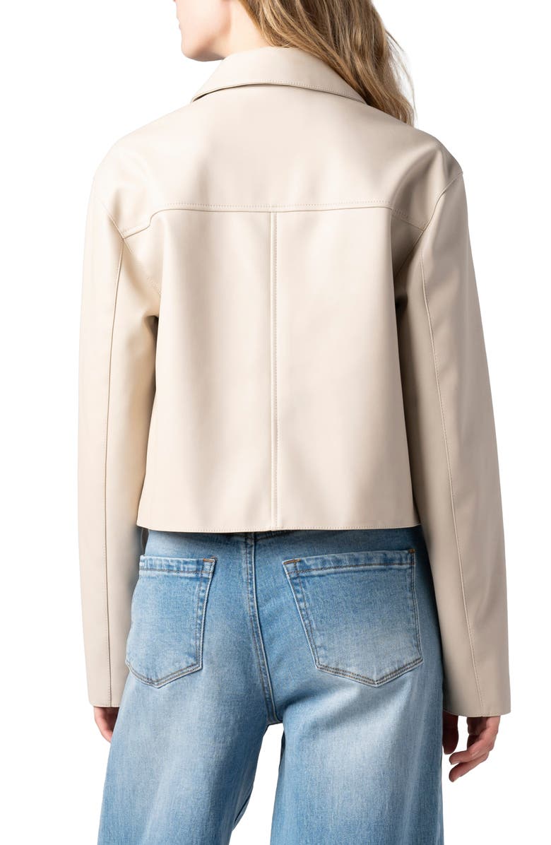 BLANKNYC Faux Leather Crop Blazer, Alternate, color, 