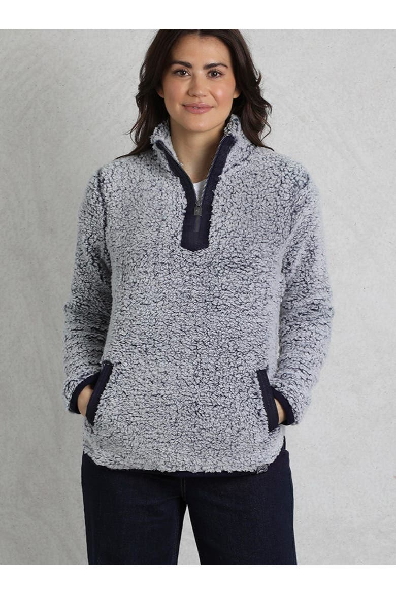 Madi Cozy 1/4 Zip Fleece Sweatshirt, Main, color, Navy