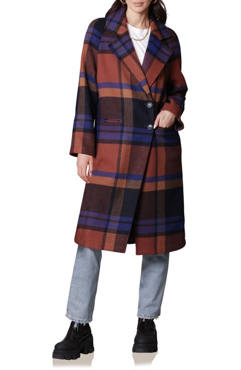 Walker Relaxed Fit Plaid Coat