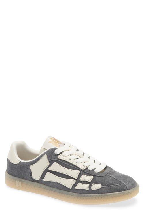 Amiri Pacific Bones Suede Sneakers In Gray