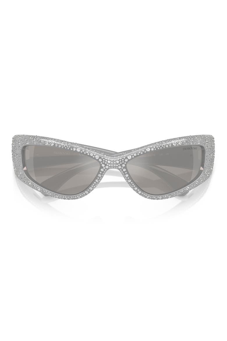 60mm Irregular Sunglasses, Alternate, color, SILVER MIRROR