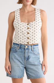 DL1961 Lizze Button Crop Top