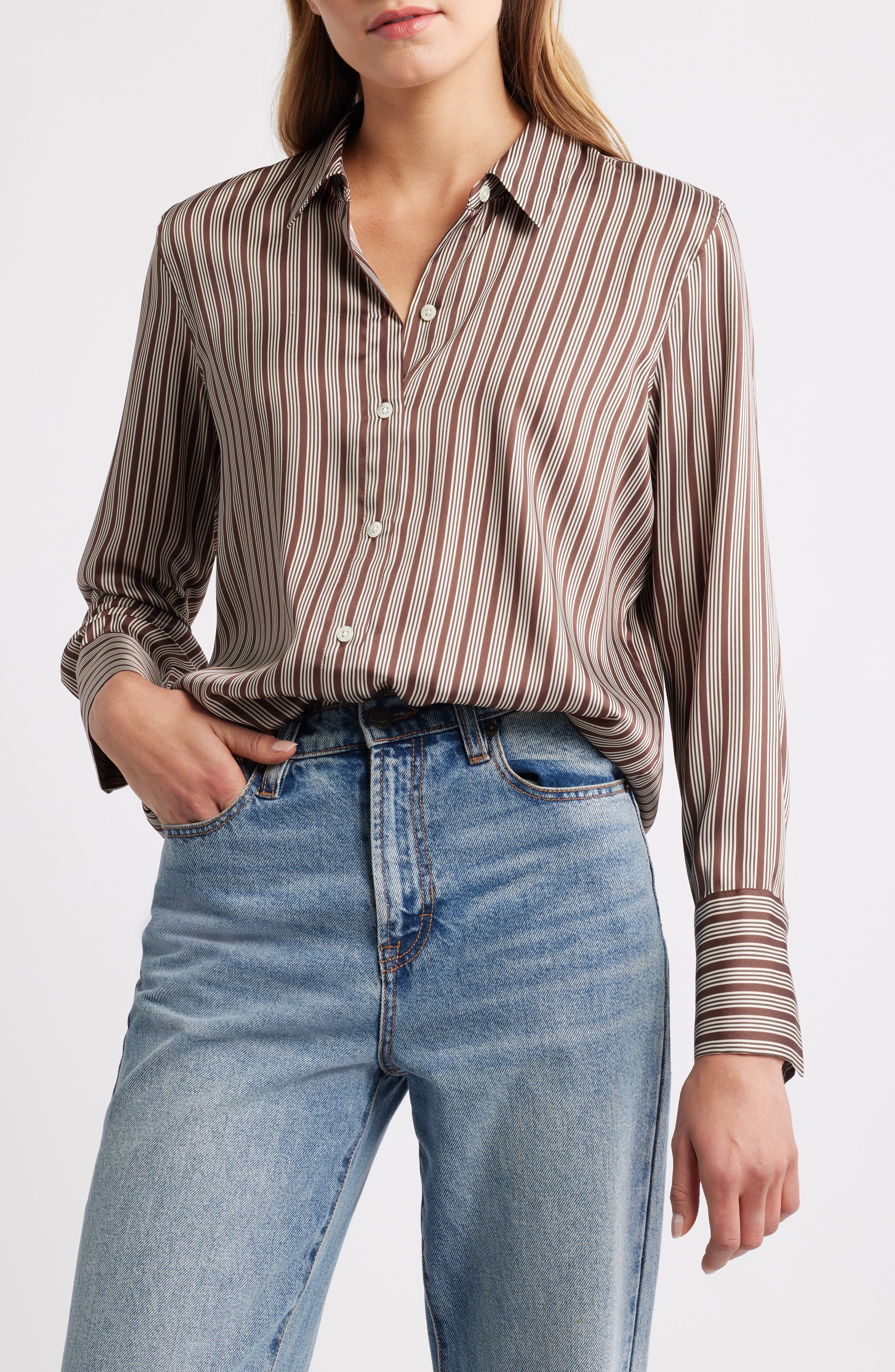Rails Saige Variegated Stripe Button-Up Shirt