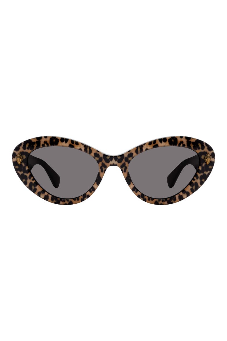 52mm Cat Eye Sunglasses, Main, color, LEOPARD/ SMOKE