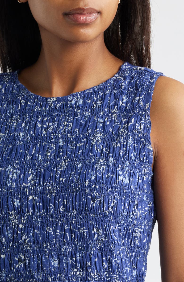 beachlunchlounge Jules Smock Bodice Dress, Alternate, color, Starry Field