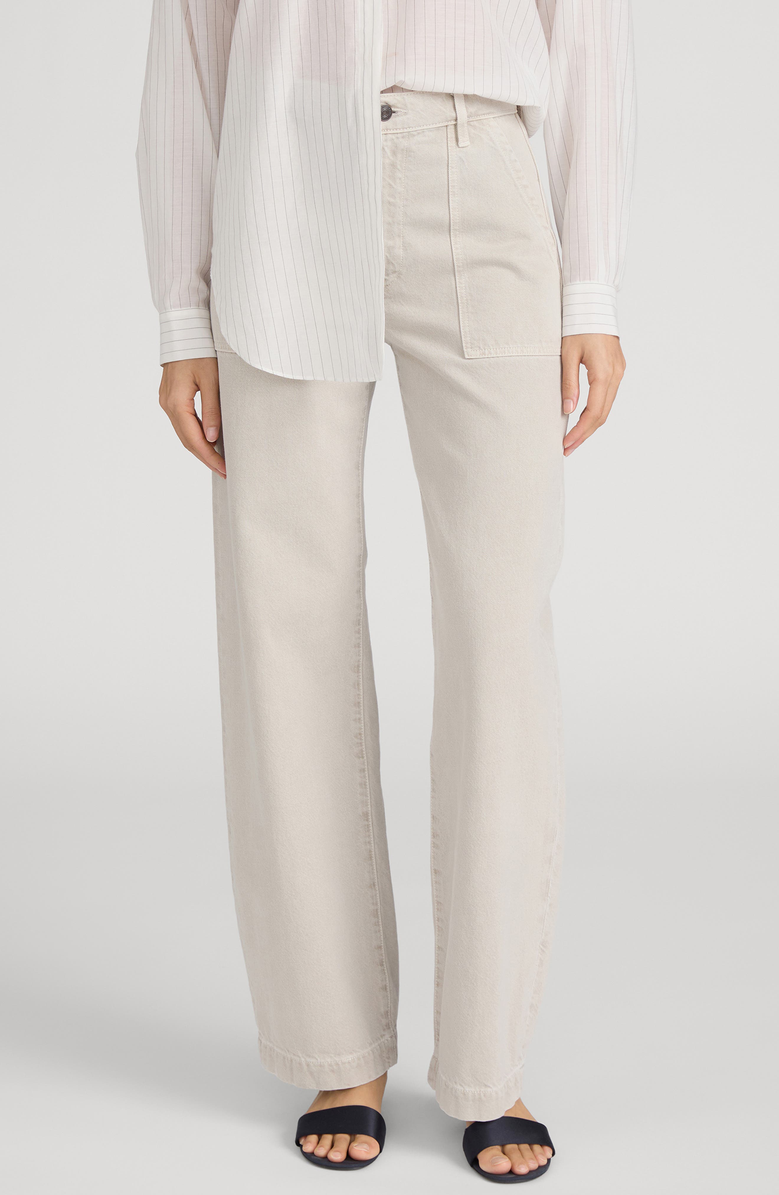 The Bow High Waist Wide Leg Utility Jeans - image 3