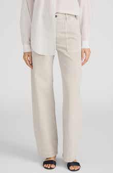 The Bow High Waist Wide Leg Utility Jeans