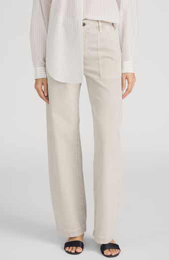 The Bow High Waist Wide Leg Utility Jeans
