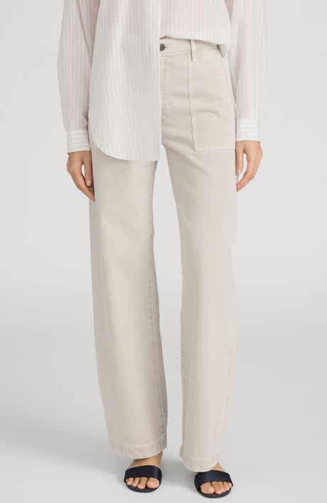 The Bow High Waist Wide Leg Utility Jeans