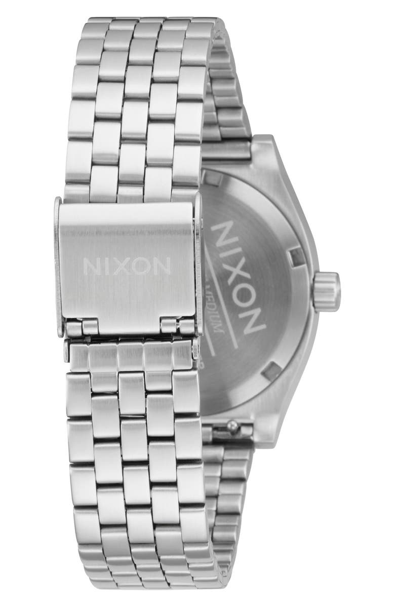 Nixon Medium Time Teller Bracelet Watch, 31mm, Alternate, color, Silver/ Dusk
