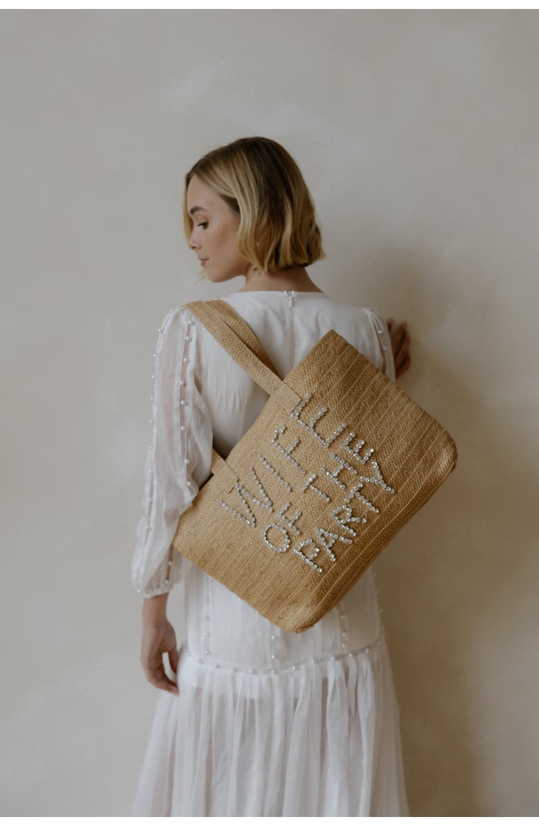 Untamed Petals Heiress Bridal Tote, Alternate, color, Brown