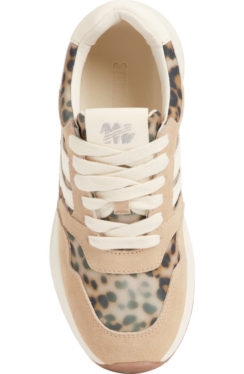 Steve Madden Blume Mixed Media Sneaker, Alternate, color, Leopard Multi