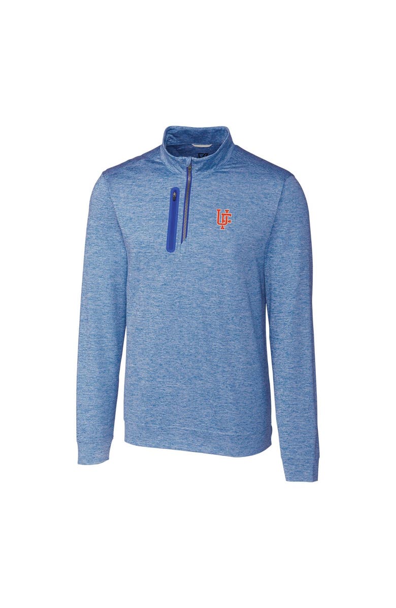 Cutter & Buck Men's Cutter & Buck Blue Florida Gators Stealth Vault Logo Half-Zip Jacket, Alternate, color, 