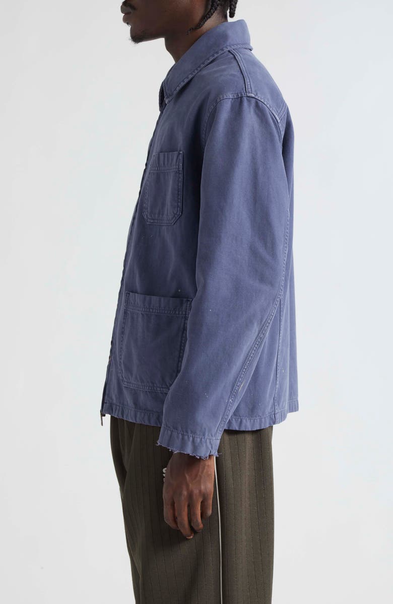 Golden Goose Journey Splatter Cotton Twill Chore Jacket, Alternate, color, Blue