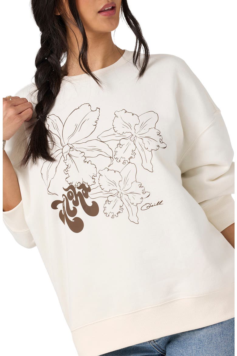 Ariah Hawaii Graphic Oversized Sweatshirt, Alternate, color, TOFU