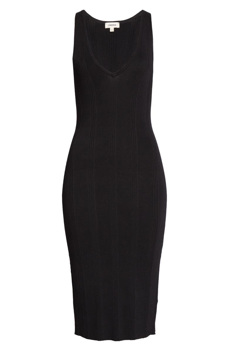 L'AGENCE Josephine V-Neck Sleeveless Knit Dress, Alternate, color, 