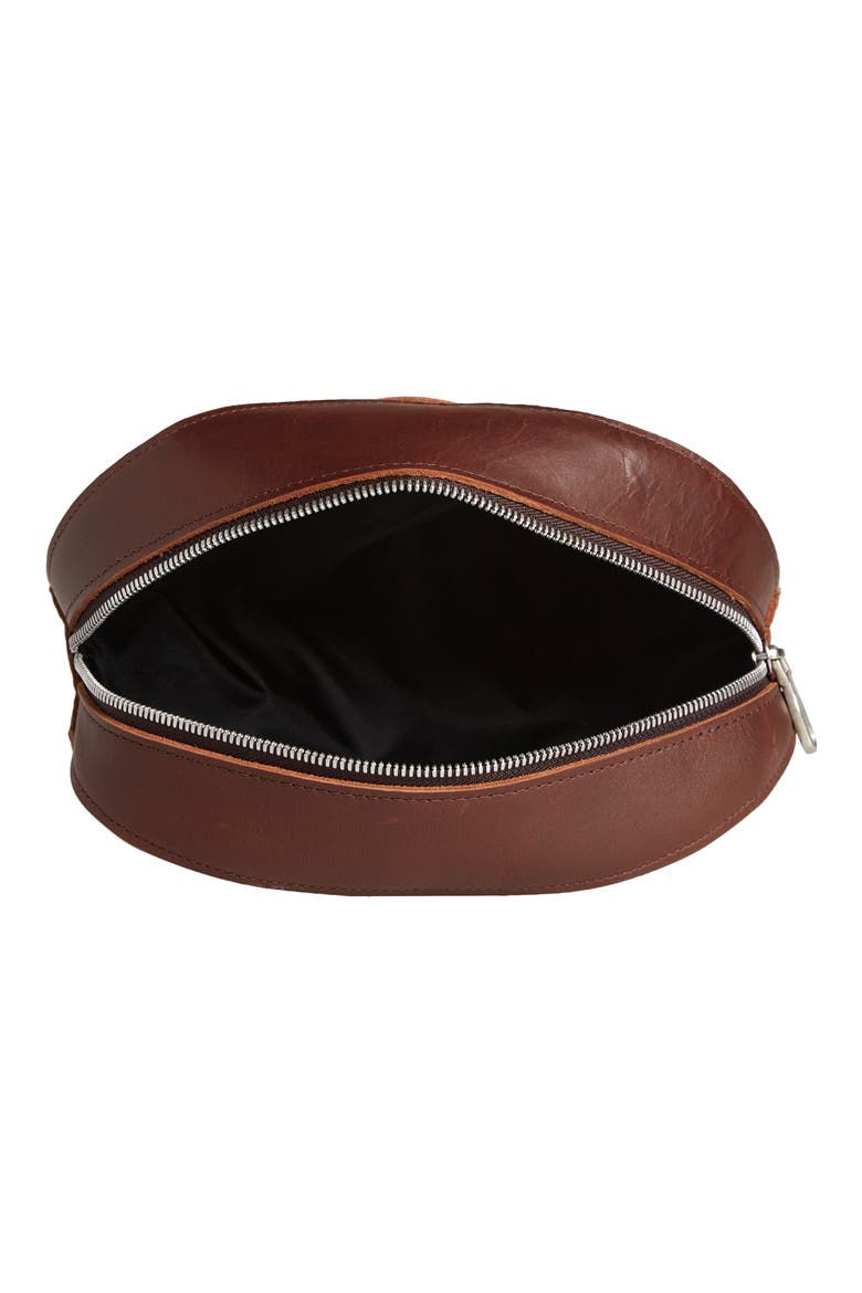 Football Leather Travel Kit, Alternate, color, MEDBROWN