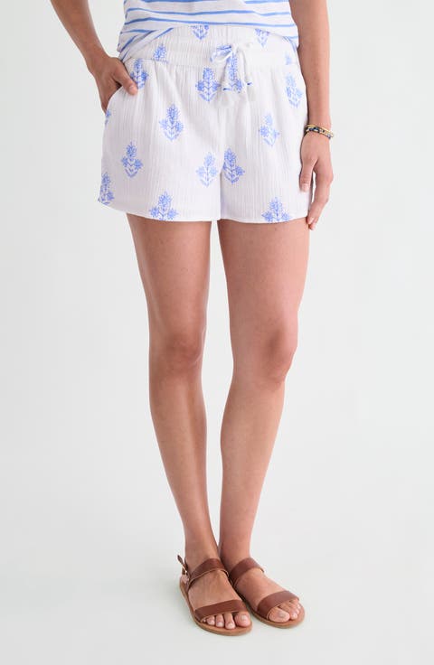 Frankie Gauze Pull-On Shorts