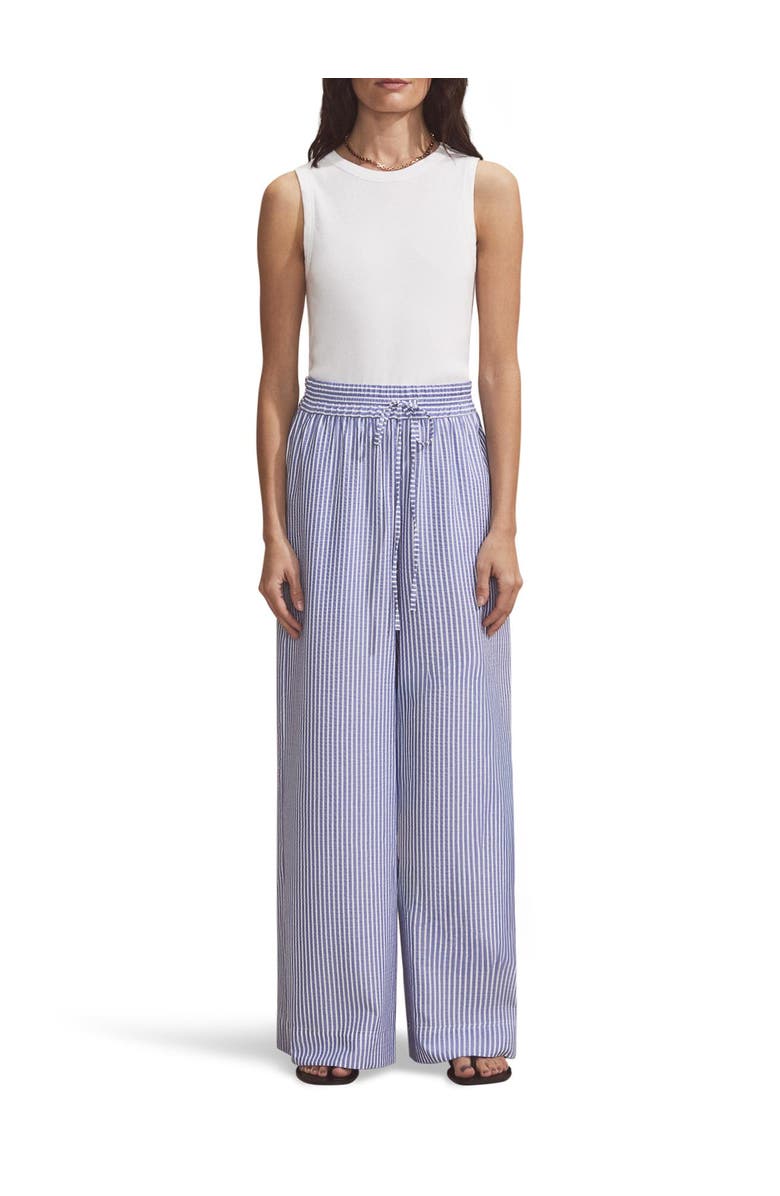 Ro&Zo Wide Leg Stripe Trousers, Alternate, color, Blue