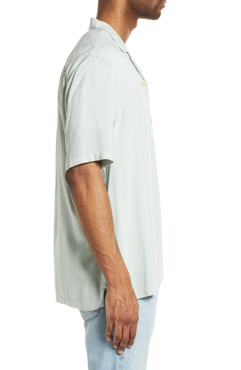 AllSaints Venice Relaxed Fit Short Sleeve Button-Up Camp Shirt, Alternate, color, Vintage Green