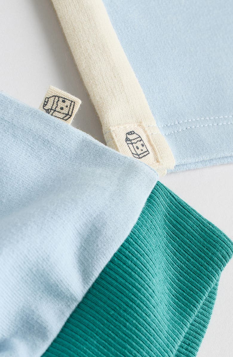 NEXT Milk Club Sweatshirt & Sweat Shorts Set, Alternate, color, Blue