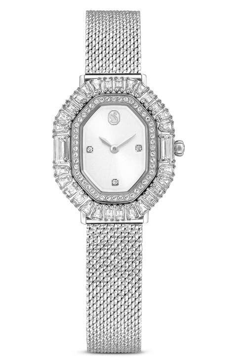 Matrix Octagon Mesh Strap Watch, 30mm x 25mm