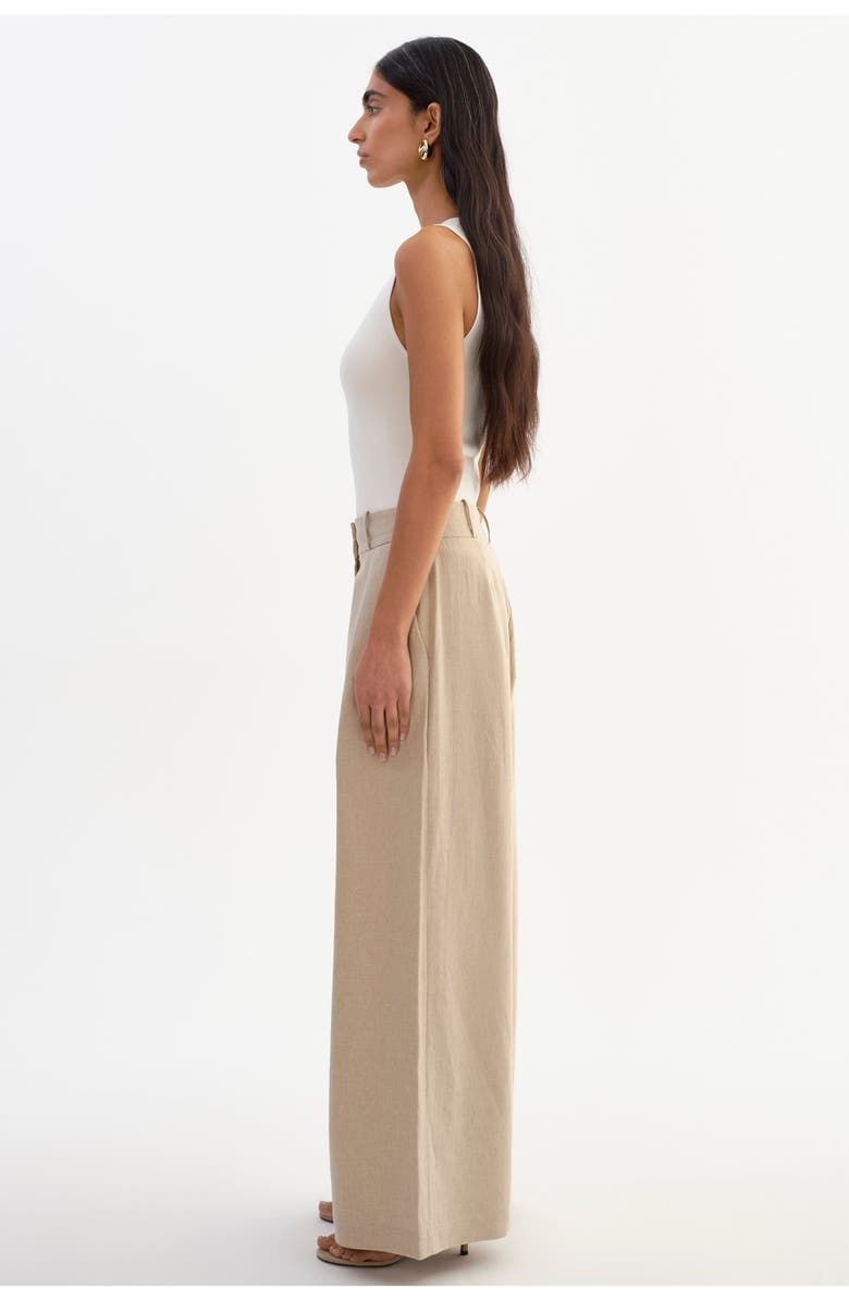 LAMARQUE Miriam | Linen Wide Leg Pants, Alternate, color, Beige