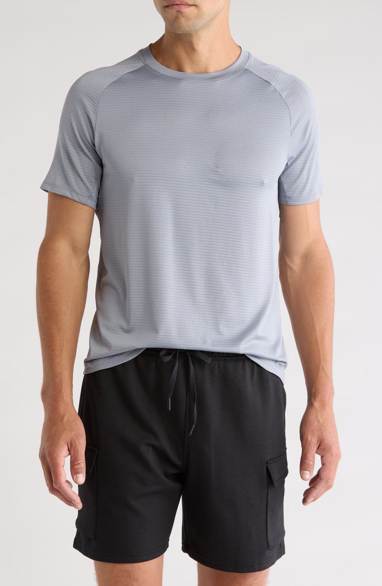 90 DEGREE BY REFLEX Air Sense Iconic Textured T-Shirt, Main, color, Weathervane