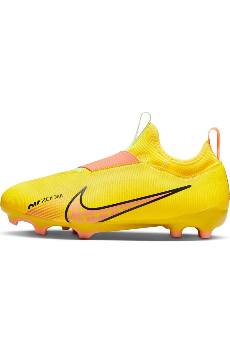 Nike Kids' Jr. Zoom Vapor 15 Academy Soccer Cleat, Alternate, color, Yellow/ Sunset Glow/ Volt Ice