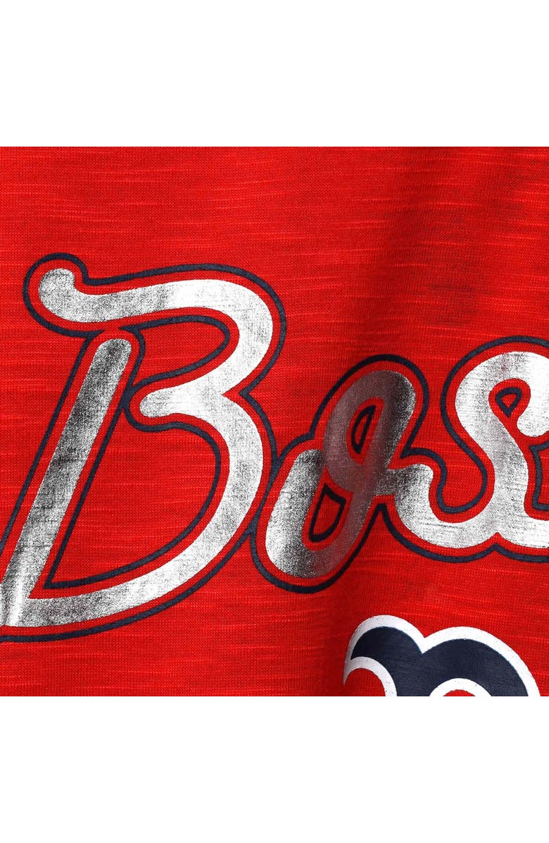 G-III 4HER BY CARL BANKS Women's G-III 4Her by Carl Banks Red Boston Red Sox Game Time Slub Beach V-Neck Cover-Up Dress, Alternate, color, 