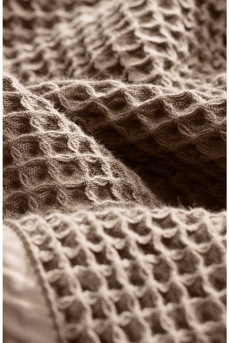 Organic Cotton Waffle Bed Blanket, Alternate, color, WALNUT