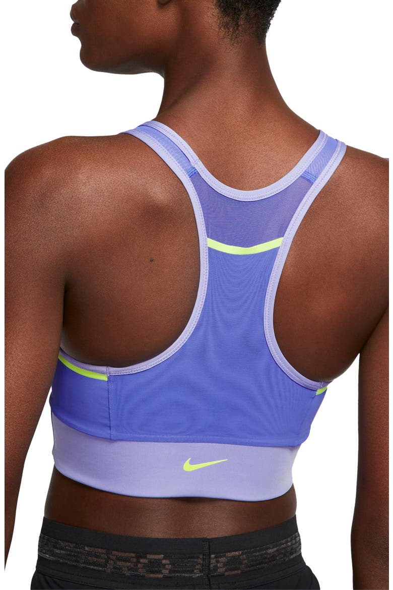 Swoosh Padded Pocket Sports Bra, Alternate, color, LIGHT THISTLE/ SAPPHIRE