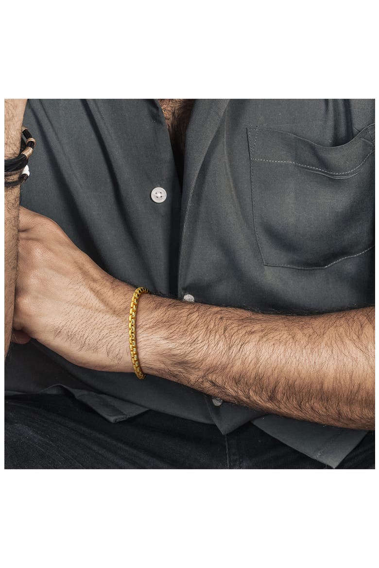 Box Link Chain Bracelet, Alternate, color, GOLD