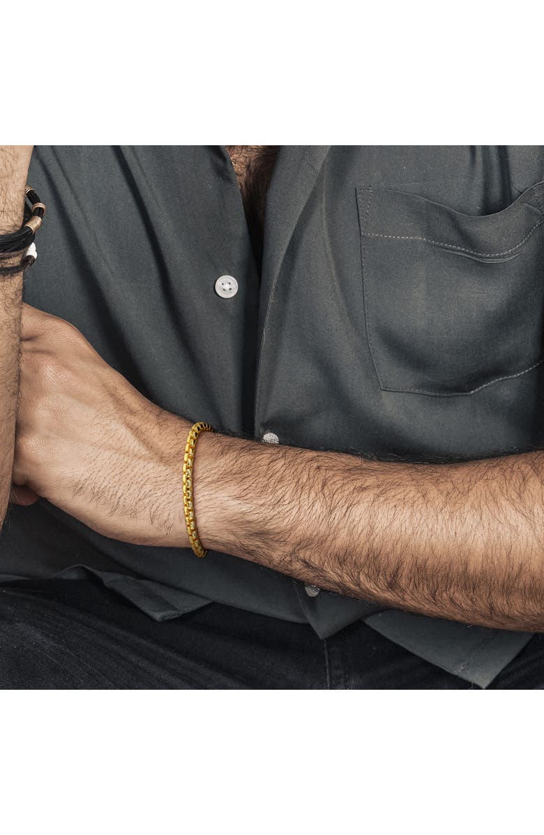 DELMAR Box Link Chain Bracelet, Alternate, color, Gold