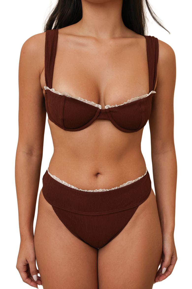 Sydney Cheeky Bikini Bottom, Alternate, color, Terra