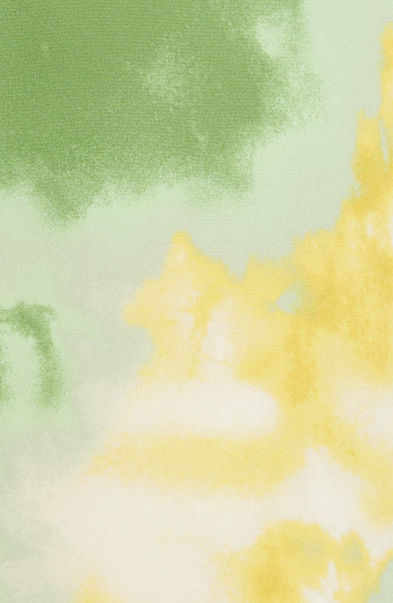 Toccin Tie Dye Wrap Front Long Sleeve Shirtdress, Alternate, color, Leaf Tie Dye