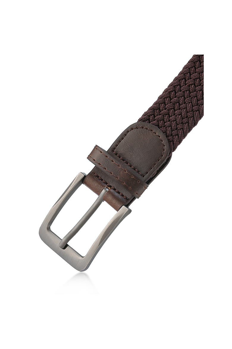 Braided Stretch Belt, Alternate, color, Brown