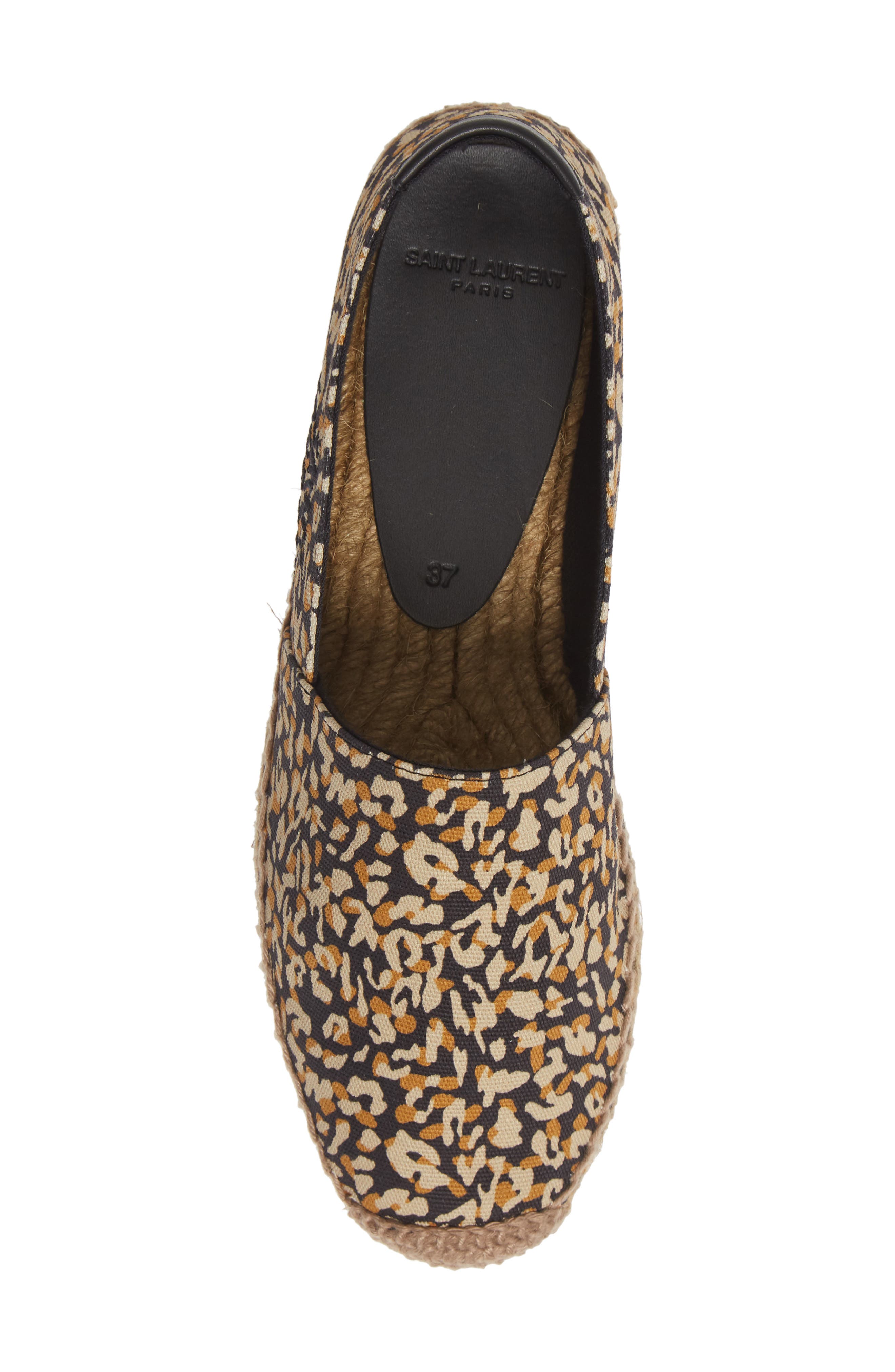 Saint Laurent Monogramme Espadrille Flat, Alternate, color, 