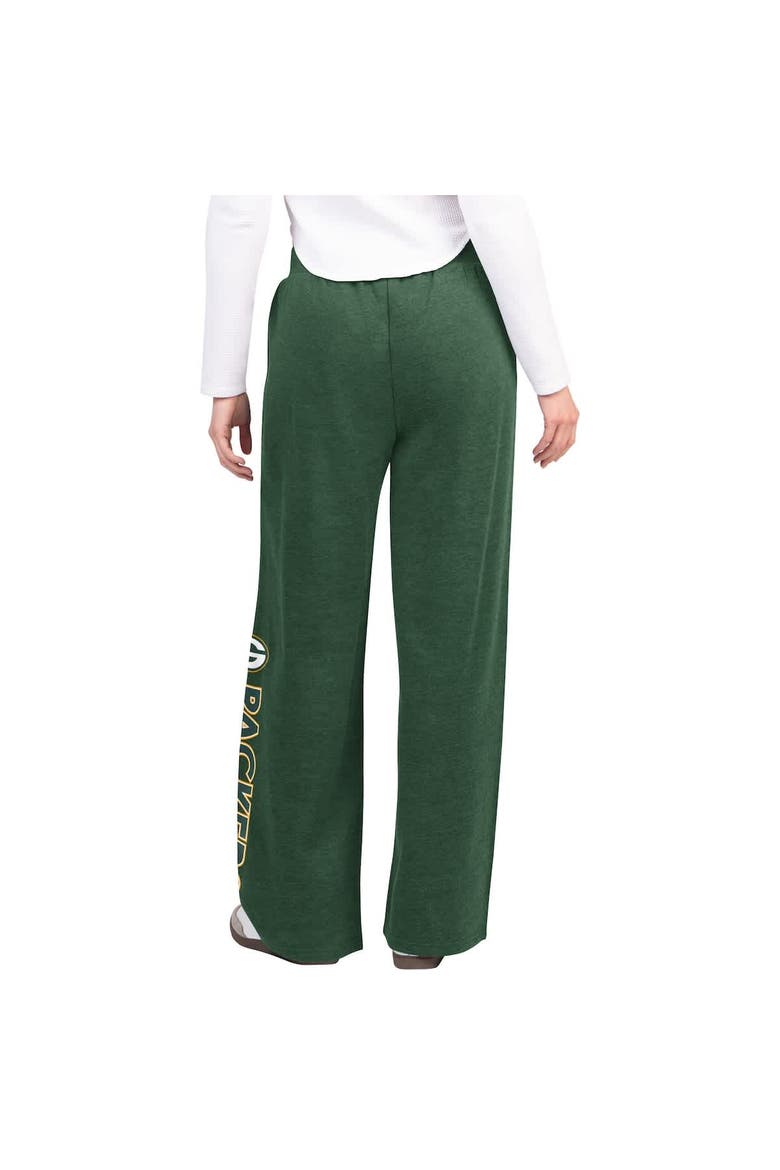 Women's G-III 4Her by Carl Banks Green Green Bay Packers Field Wide Leg Sweatpants, Alternate, color, Green