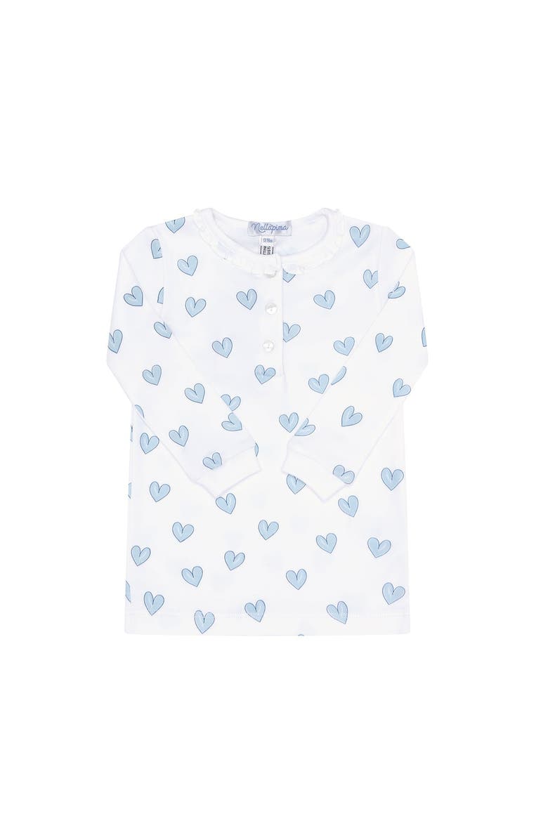 Nellapima Blue Heart Print Pajama - Toddler & Little Kid, Alternate, color, Blue